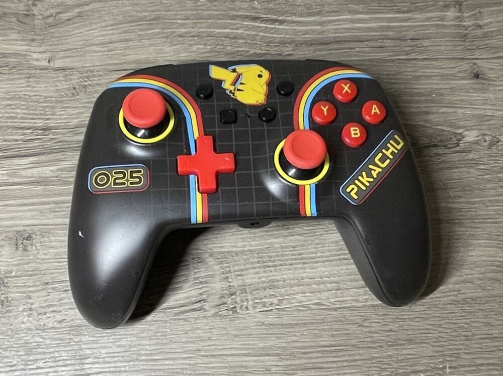 PowerA Enhanced WIRED Controller for Nintendo Switch-POKEMON PIKACHU ARCADE-Used